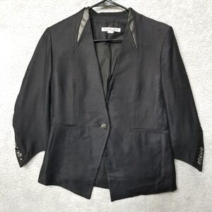 Helmut Lang For Intermix Black Blazer Coat Jacket‎ Womens Size 2